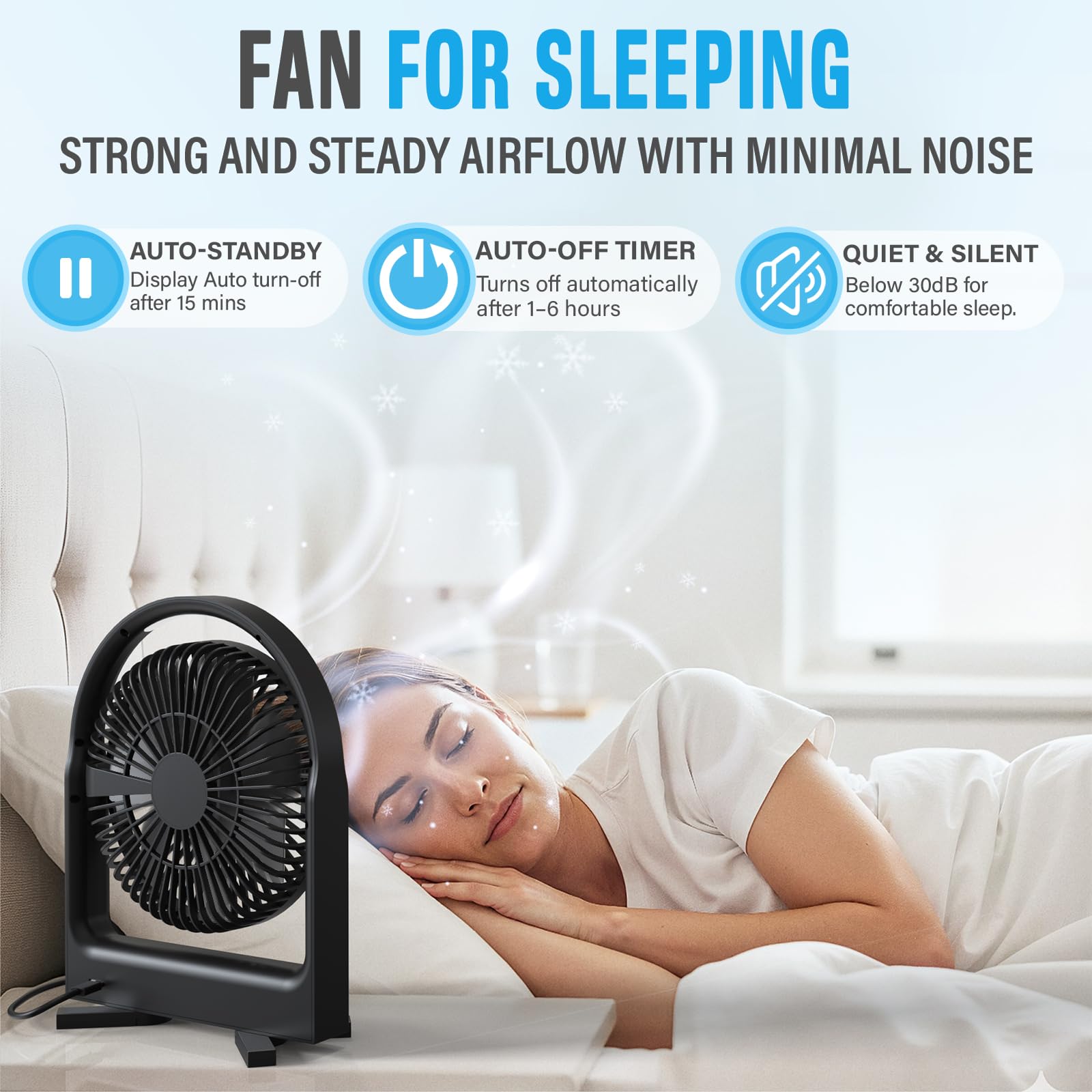 Nordmoose magnetic cruise fan built-in LED light adds ambient lighting for evenings.