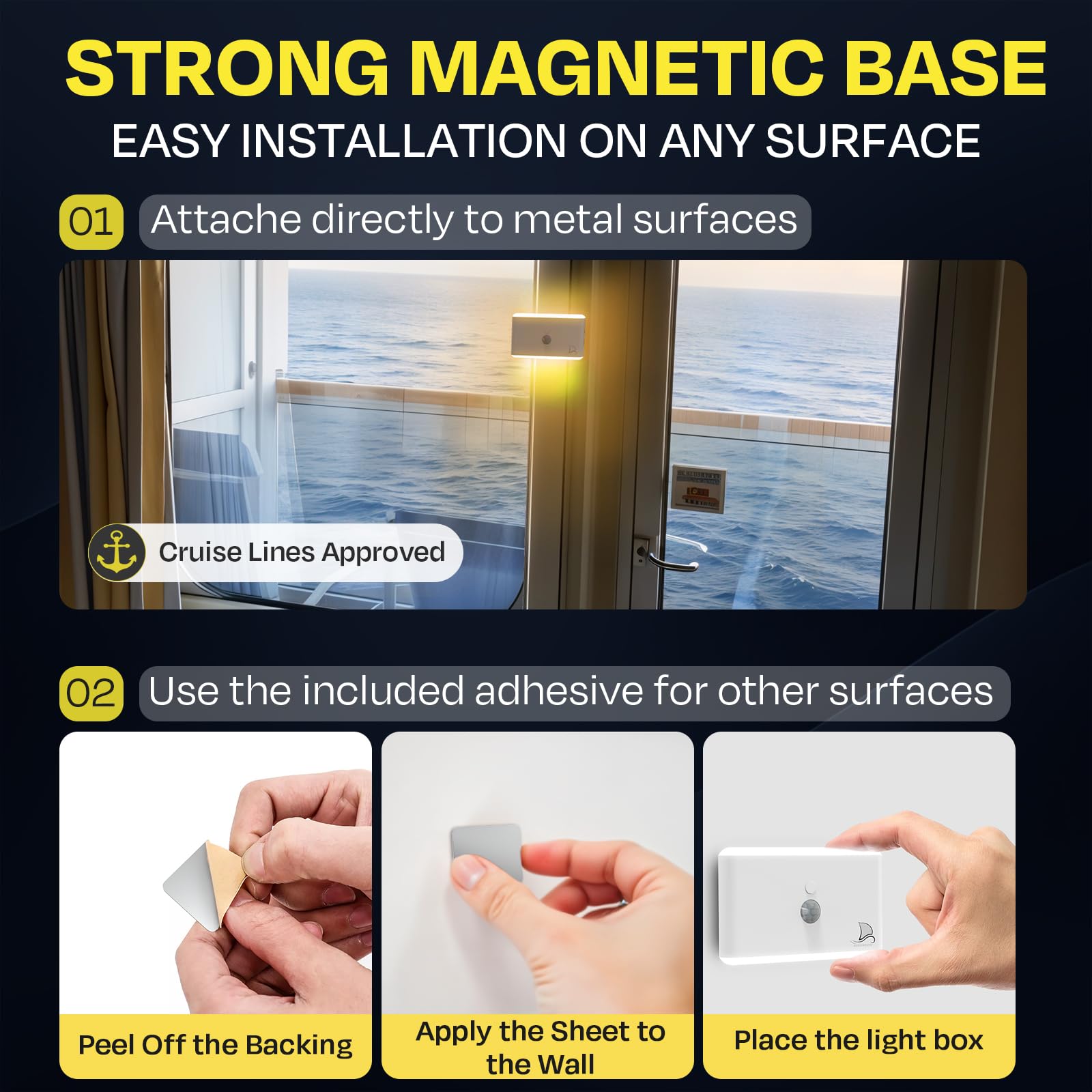 Nordmoose motion sensor activates light in cabin at night