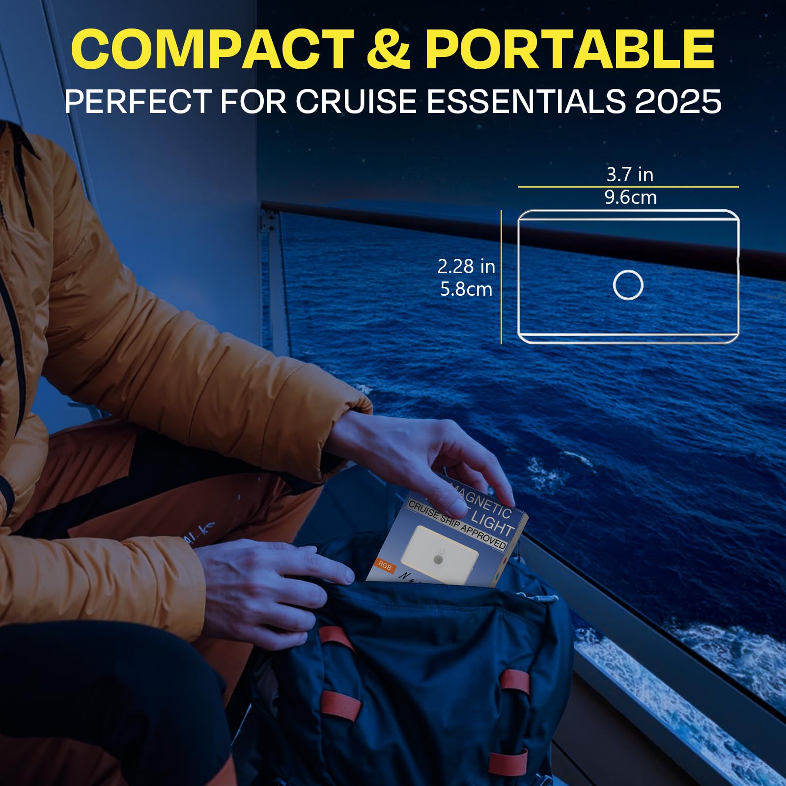 Nordmoose rechargeable battery night light keeps cabin lit without replacements