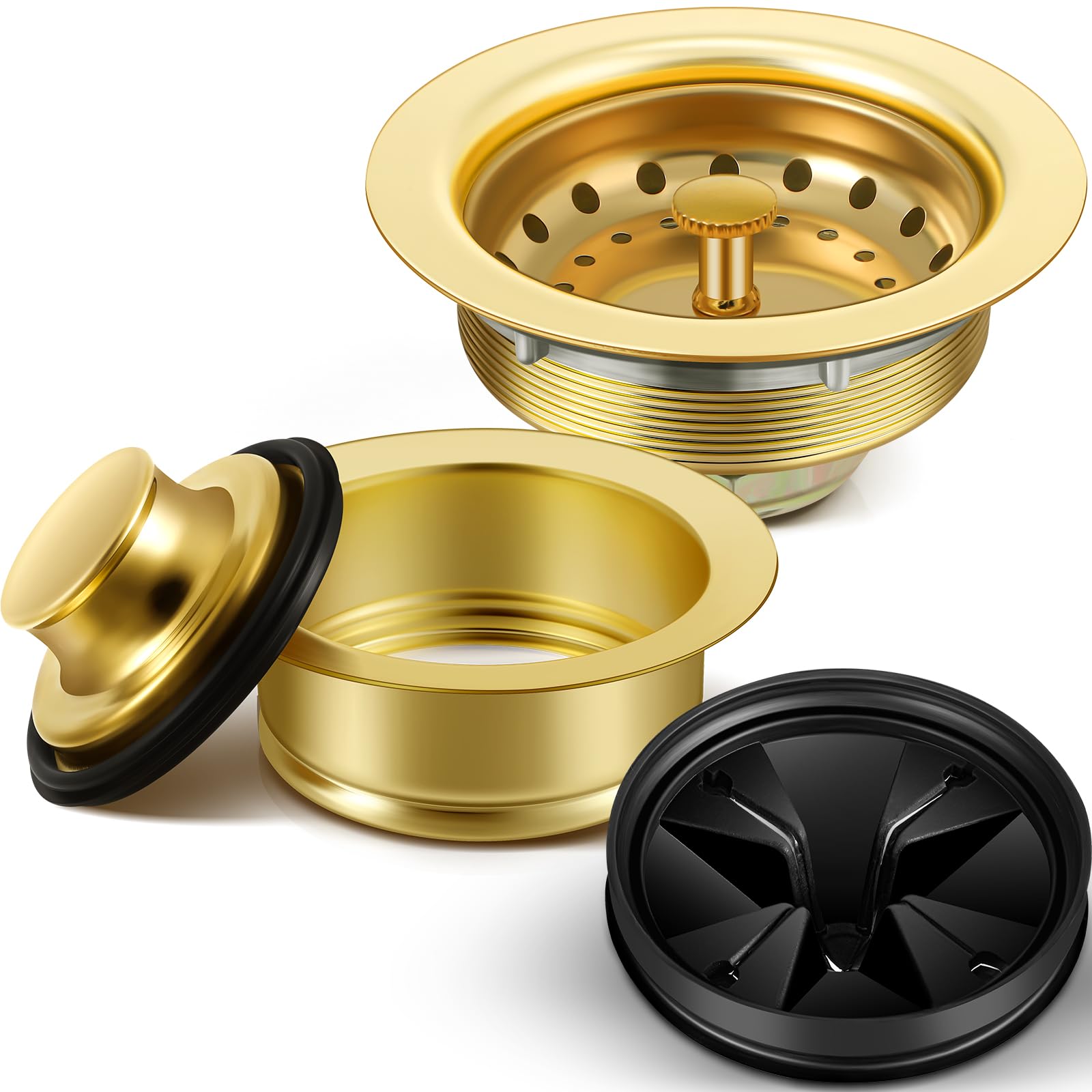 Norme gold garbage disposal flange for 3-1/2 inch drains, quick-fit durability for busy kitchens.