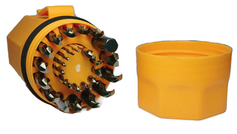 Norseman heavy-duty molybdenum steel bits deliver durability.