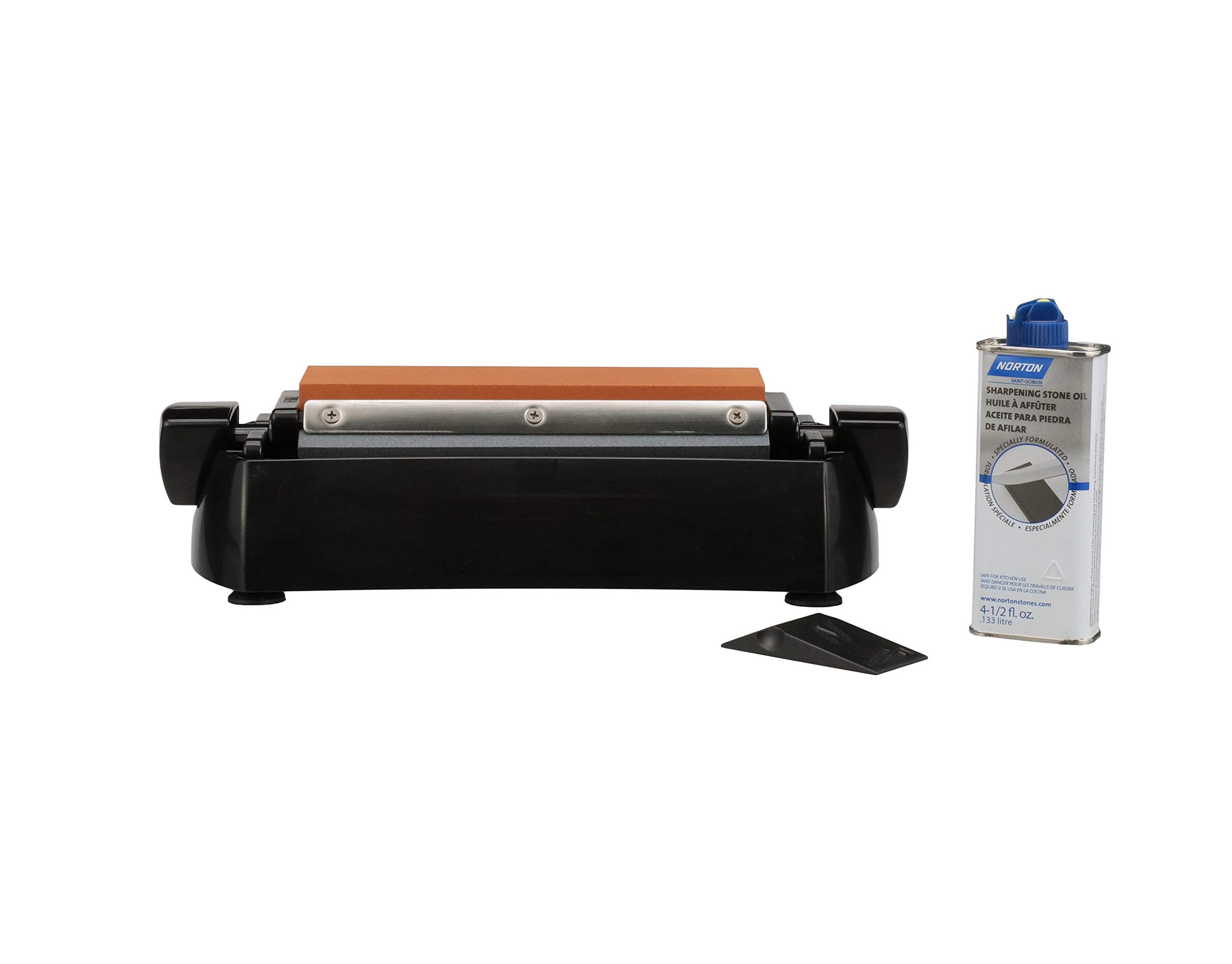 Norton IM200 sharpening stones assembly set up for edge restoration and efficient sharpening