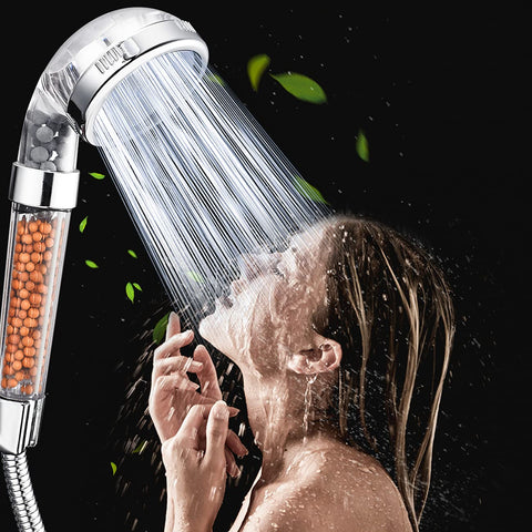 Nosame shower head filter cartridge visible for quick replacement.