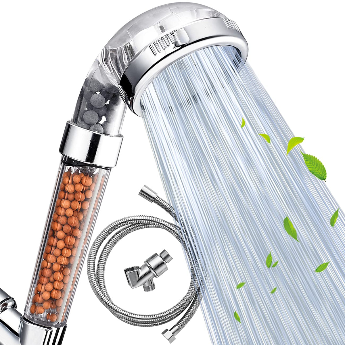 Nosame shower head with hose shows easy standard installation for quick setup.
