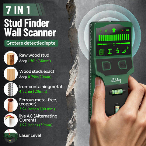 NOTANY wall scanner with laser positioning aids precise mount alignment