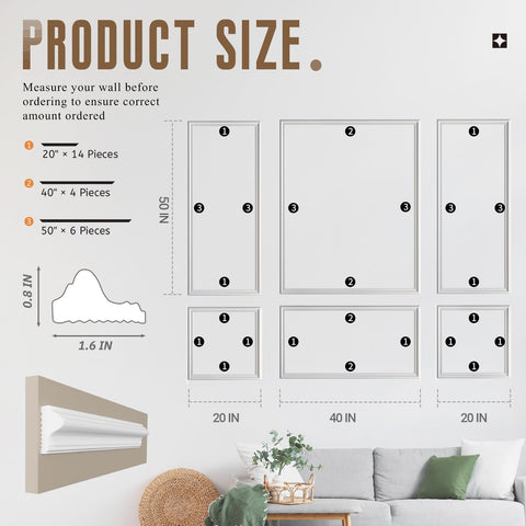 NOTASA pre-cut wainscoting panels offer flexible layout options