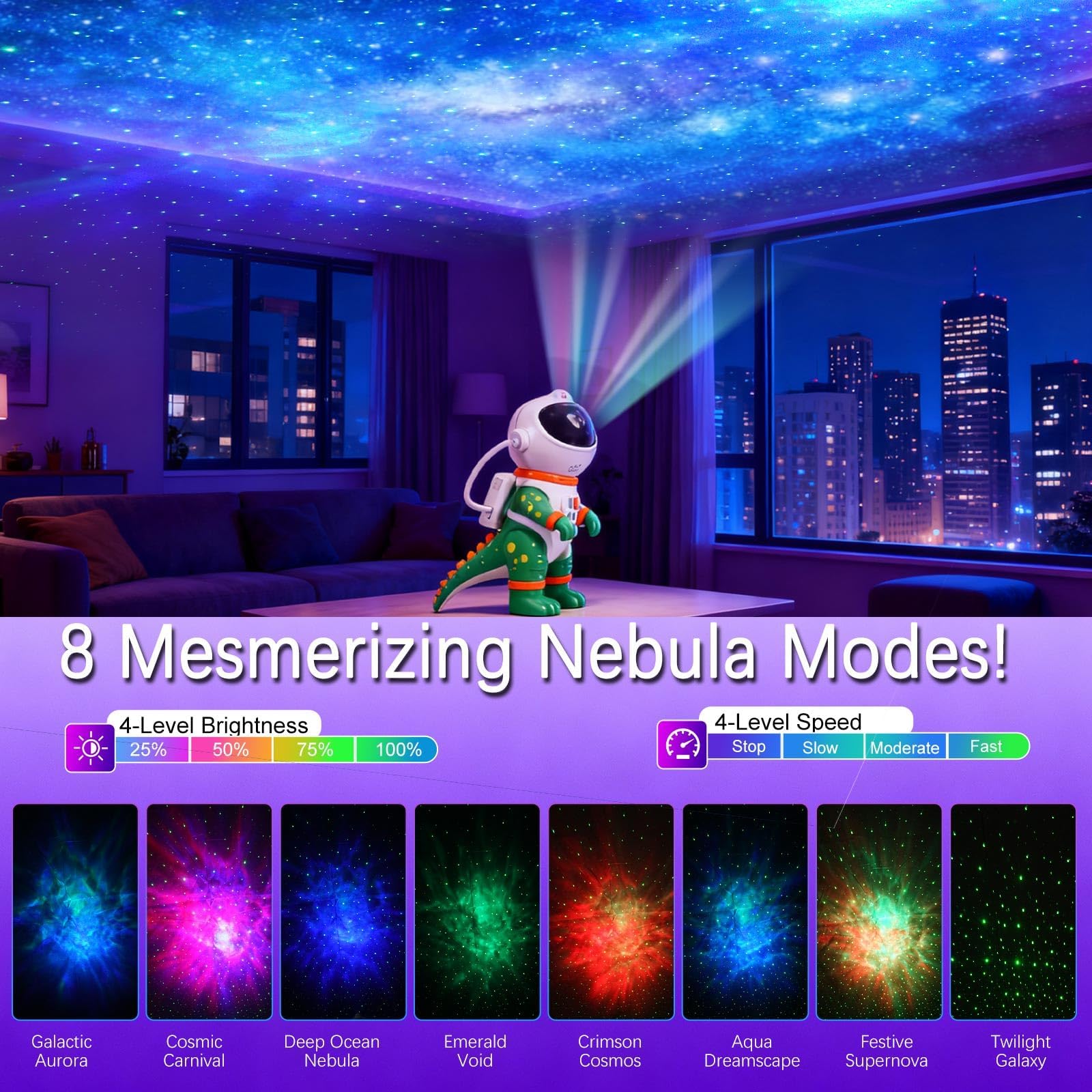 NOTIKS Dinosaur Astronaut Space Projector invites imaginative space adventures at bedtime