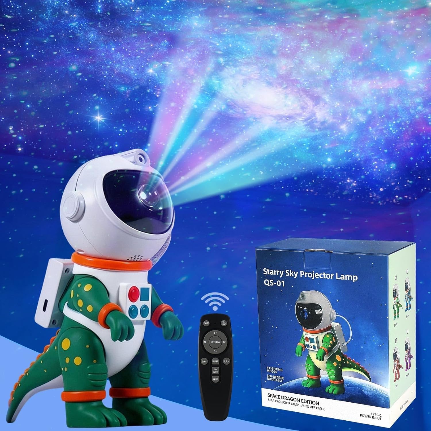 NOTIKS Galaxy Star Projection Night Light creates a calming ceiling sky for kids