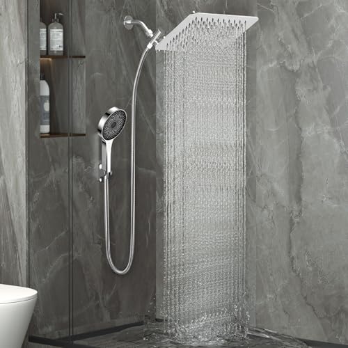 Nottia 12inch rainfall shower head delivers wide spa-like coverage.