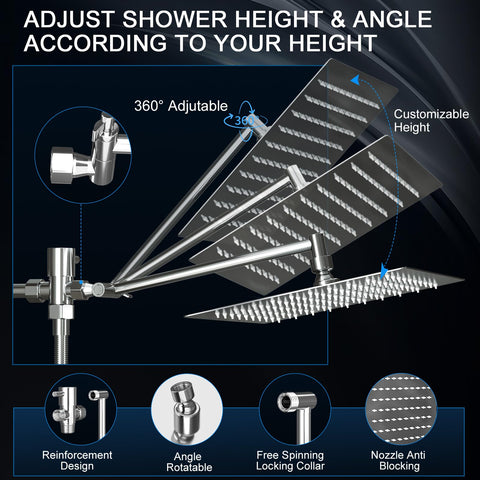 Nottia ergonomic control switches between rainfall and handheld.