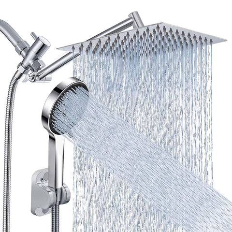 Nottia 10-inch rainfall shower head delivers full-body coverage.
