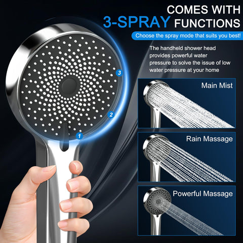 Nottia silicone nozzles resist lime scale for easy cleaning.