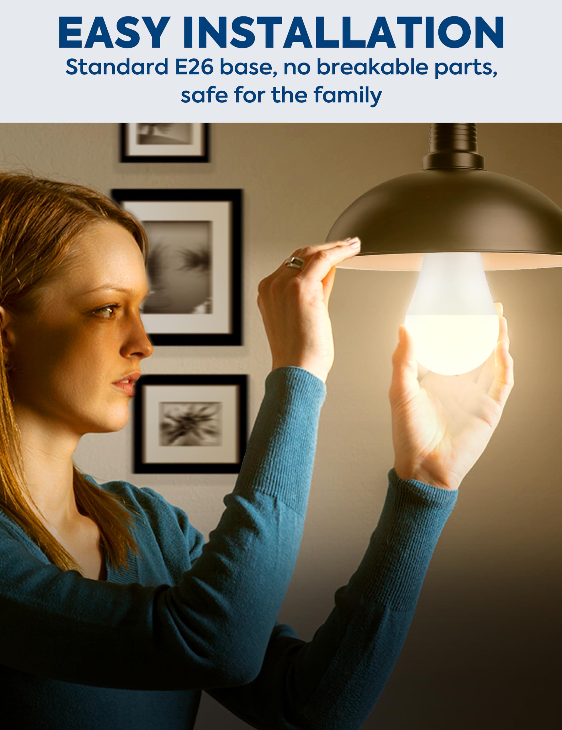 Nouscan 2-pack of non-dimmable bulbs for easy upgrades
