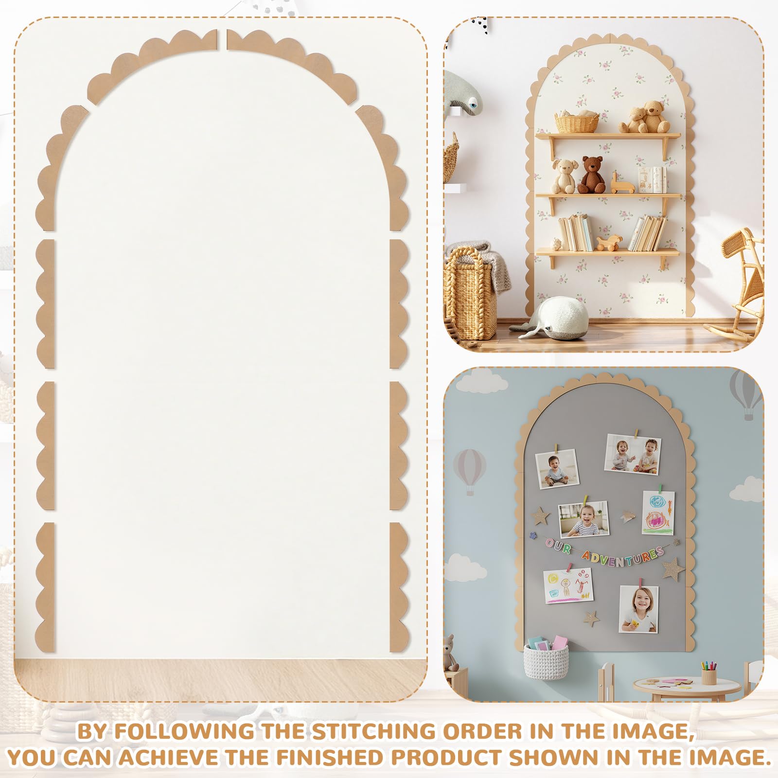 Novabright pre-cut molding simplifies installation for quick, symmetrical arches.