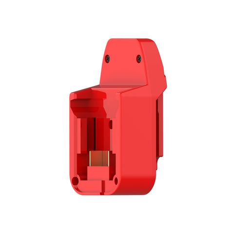 Close-up of adapter PCB and reinforced pins for durable power transfer.