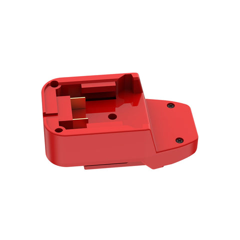Box contents showing adapter only with tools and batteries not included.