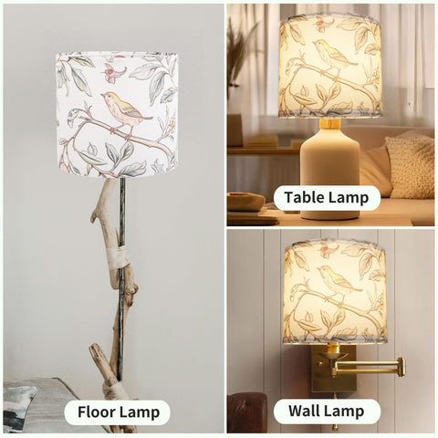Novantl bird and leaf design adds decorative touch to lighting.