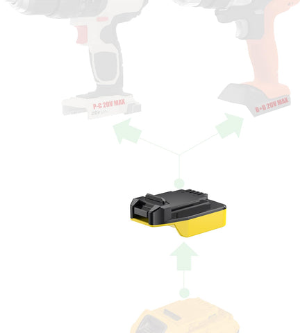 NovaQuantic DeWalt 20V adapter enables compatible power for 20V MAX tools.