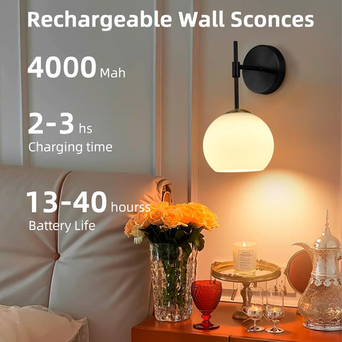 NOVCAND frosted glass shade delivers soft, glare-free illumination.