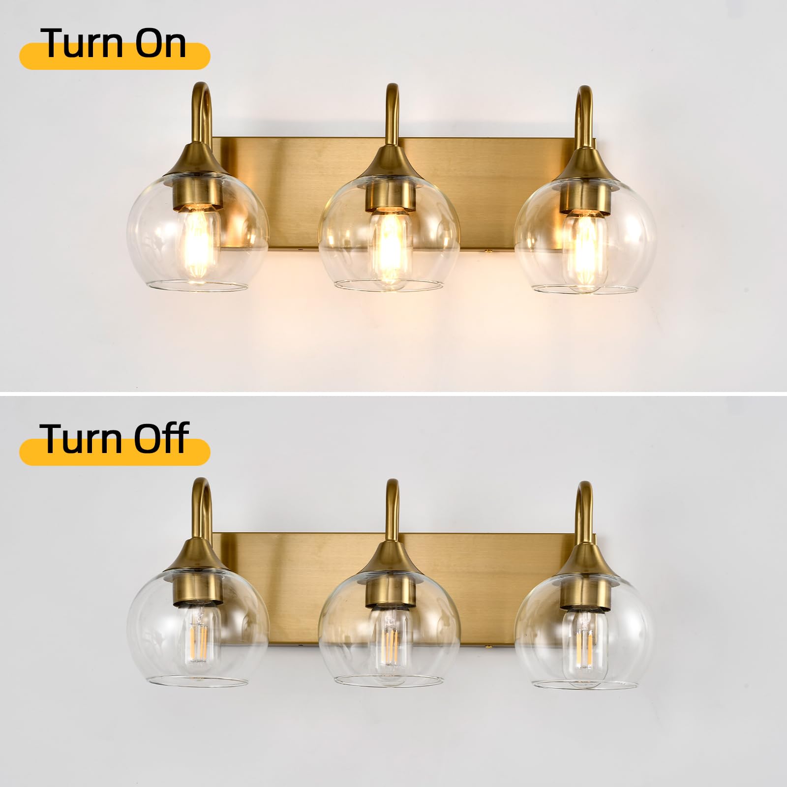 NOVCAND vanity lighting suitable for bathrooms, bedrooms, or entryways