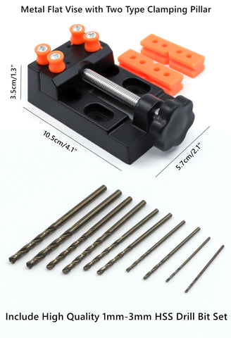 NovelLife Mini Drill Press in-use demonstration drilling small parts.