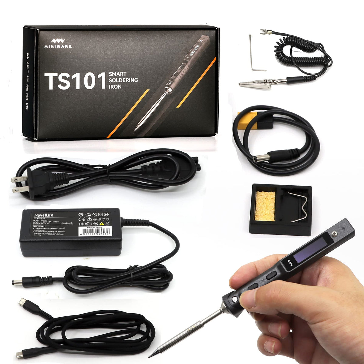 NovelLife TS101 digital screen display enables precise temperature control.