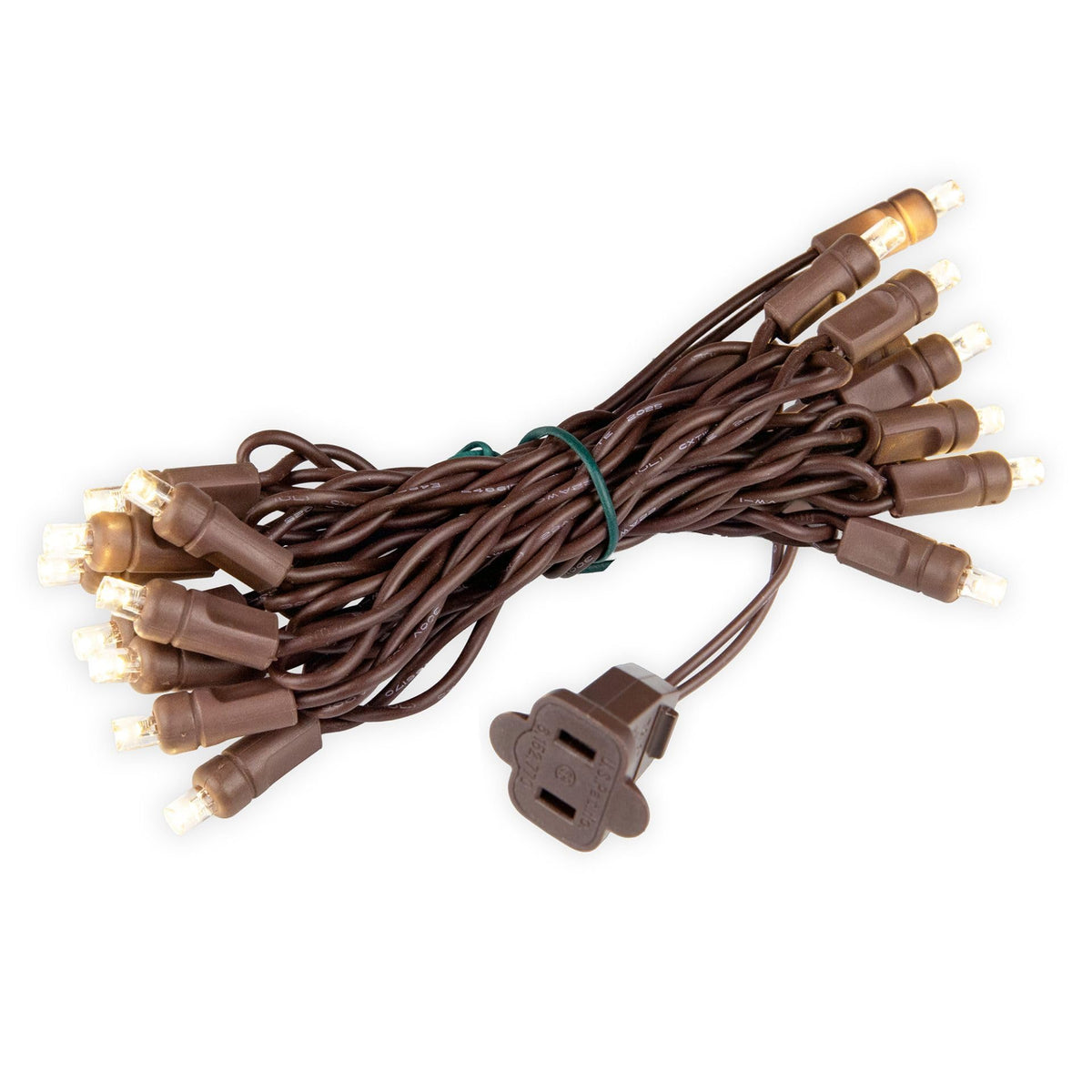 Novelty Lights 7ft 20 LED warm white on brown wire creates cozy ambience