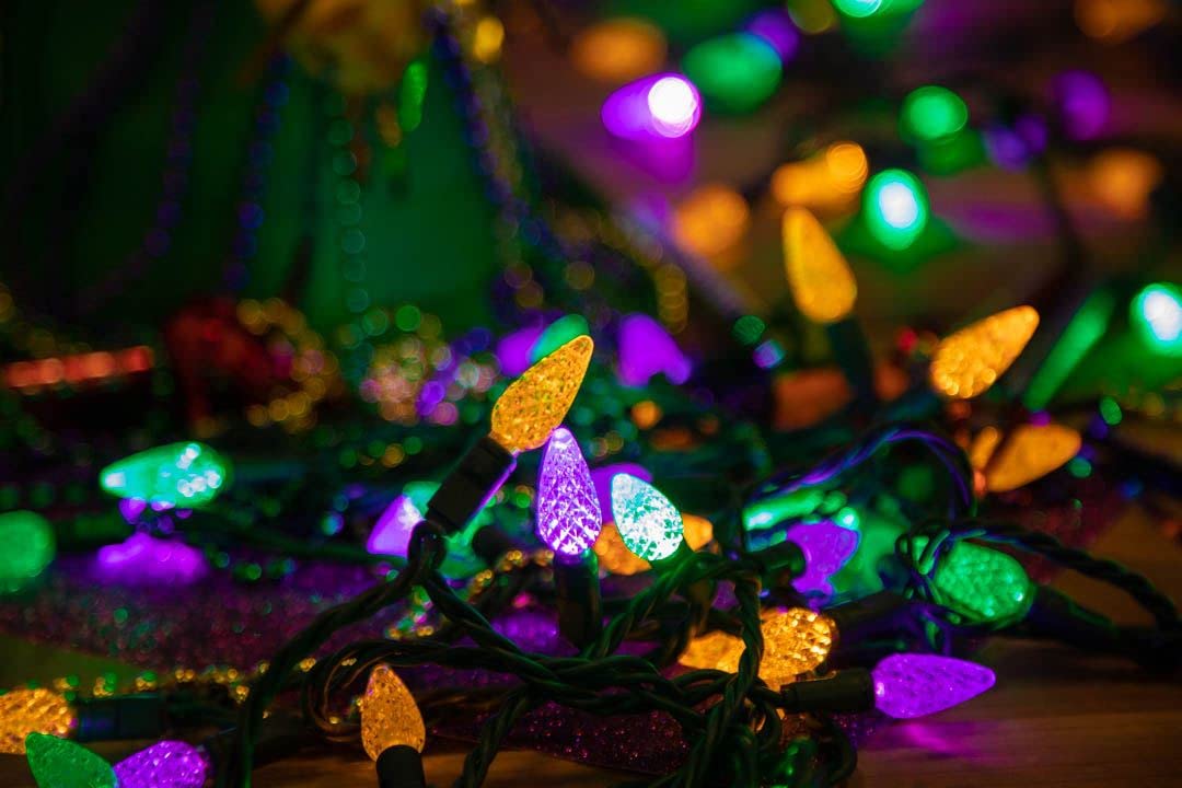 Backyard party with Novelty Lights adding a warm glow.
