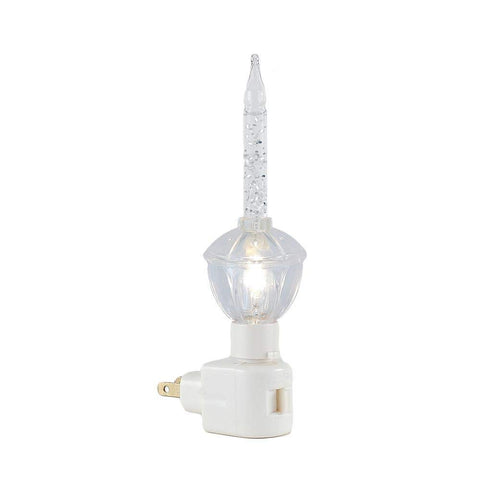 Novelty Lights bubble night light in clear glass with silver glitter for cozy ambiance