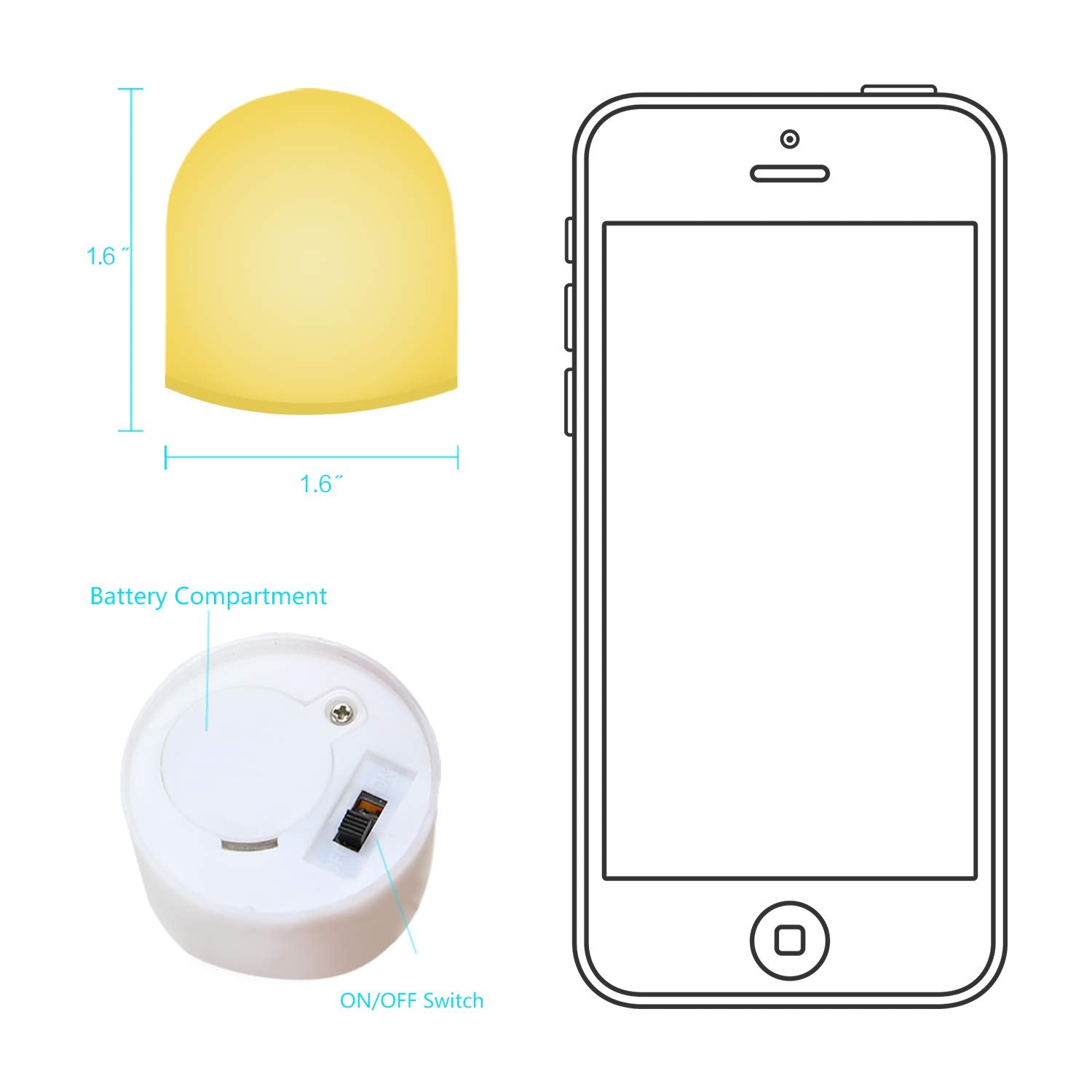 Novelty Place multicolor LED nightlight delivers calming mood lighting for any room.