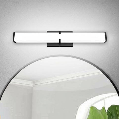 NOVELUX 16-inch LED bathroom light over mirror providing bright, even illumination for makeup and grooming