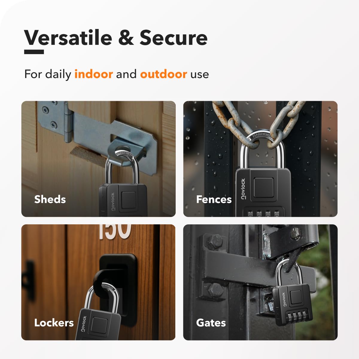 NovLock weatherproof and corrosion-resistant design in outdoor conditions.