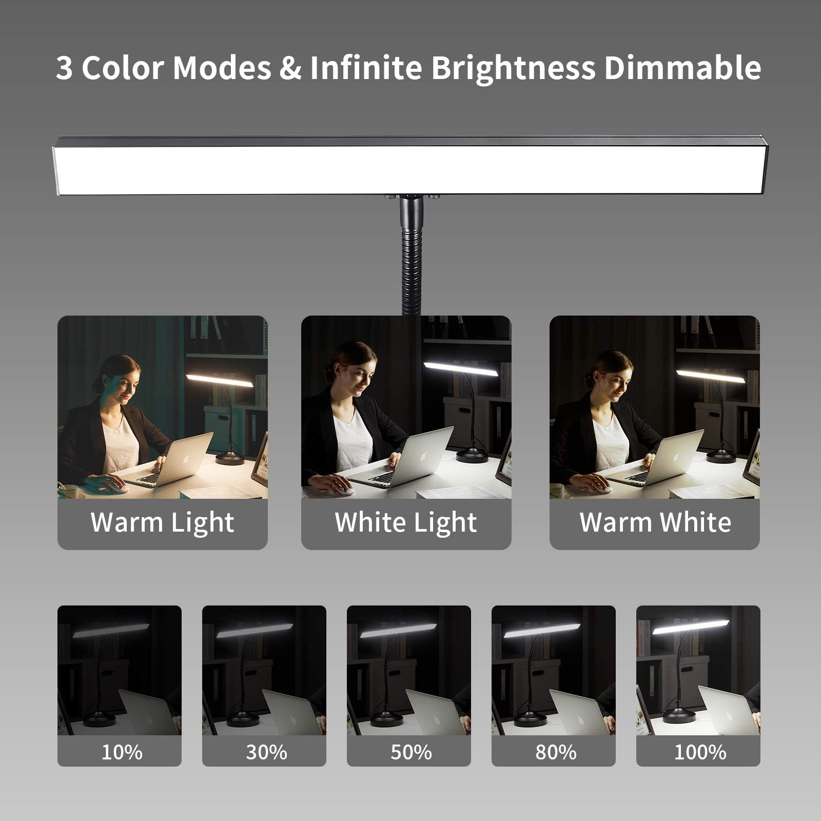 NovoLido Piano Desk Lamp arm enables 360° adjustments for perfect angle on scores.
