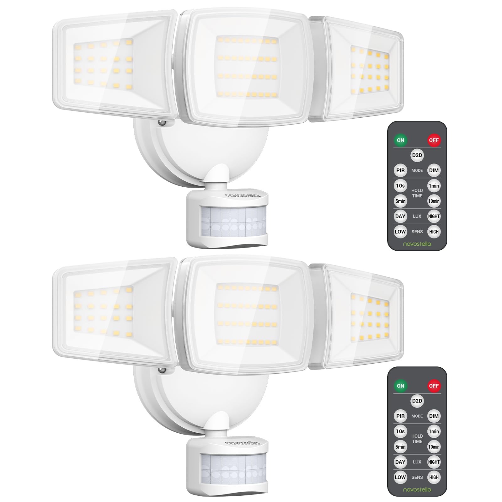 NOVOSTELLA security lights with remote control for easy setup and customization