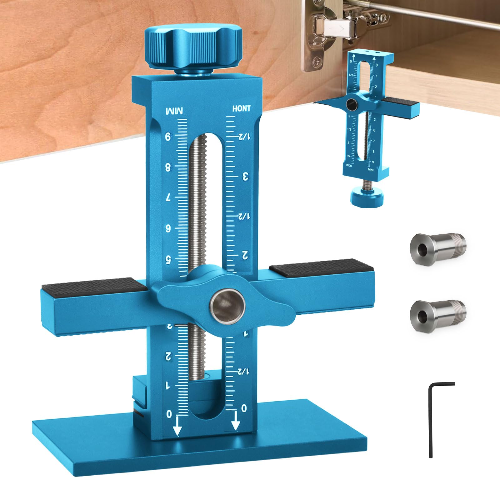Nowcamp 3-in-1 jig blue base enables stable cabinet mounting.