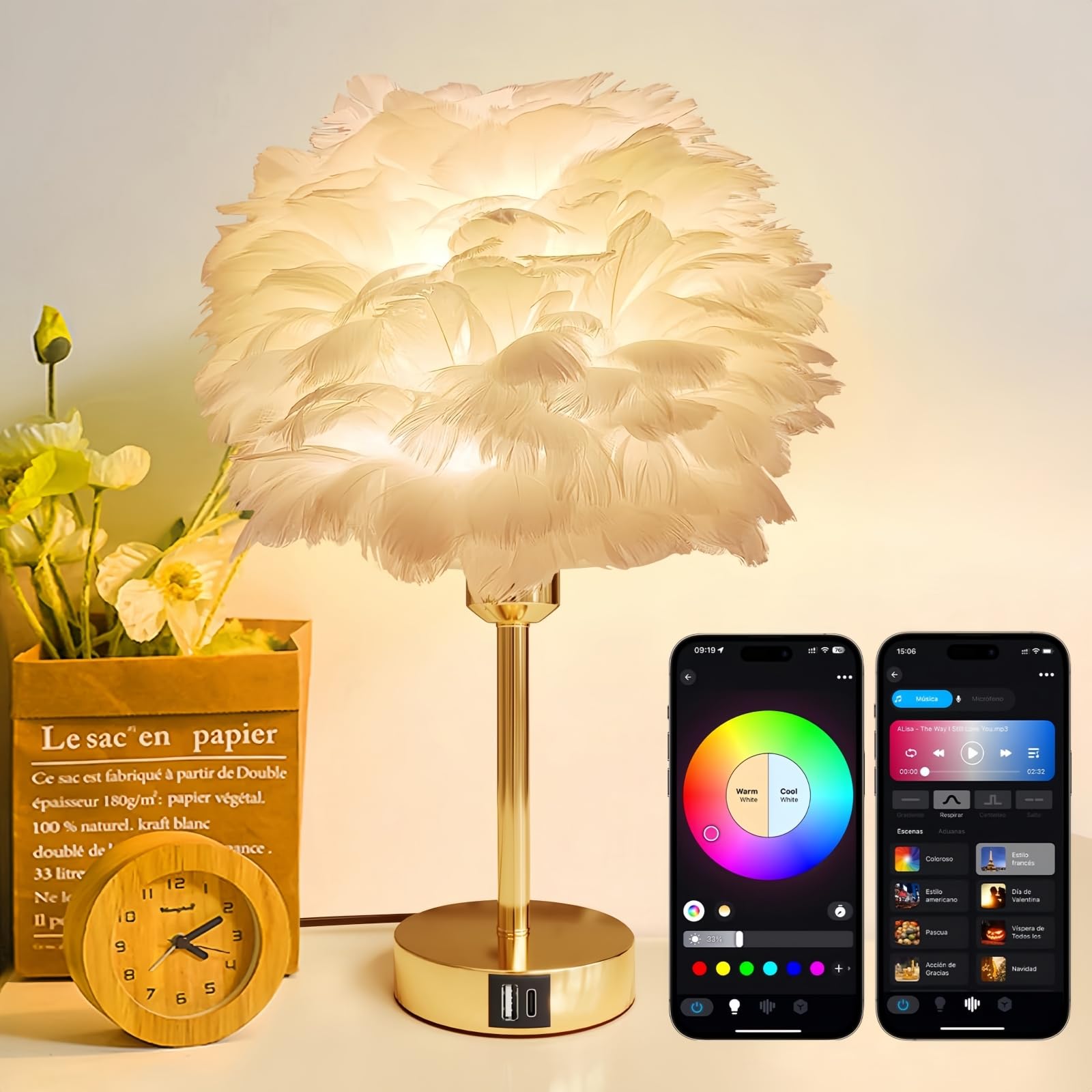 Nowepai dimmable brightness control highlights adjustable warmth and intensity.