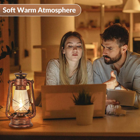 NOXARTE Rustic Lantern Table Lamp plug-in cord ready for easy setup.