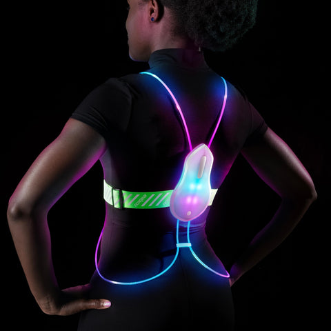 Noxgear Tracer2 360-degree visibility with LEDs for all-around awareness.