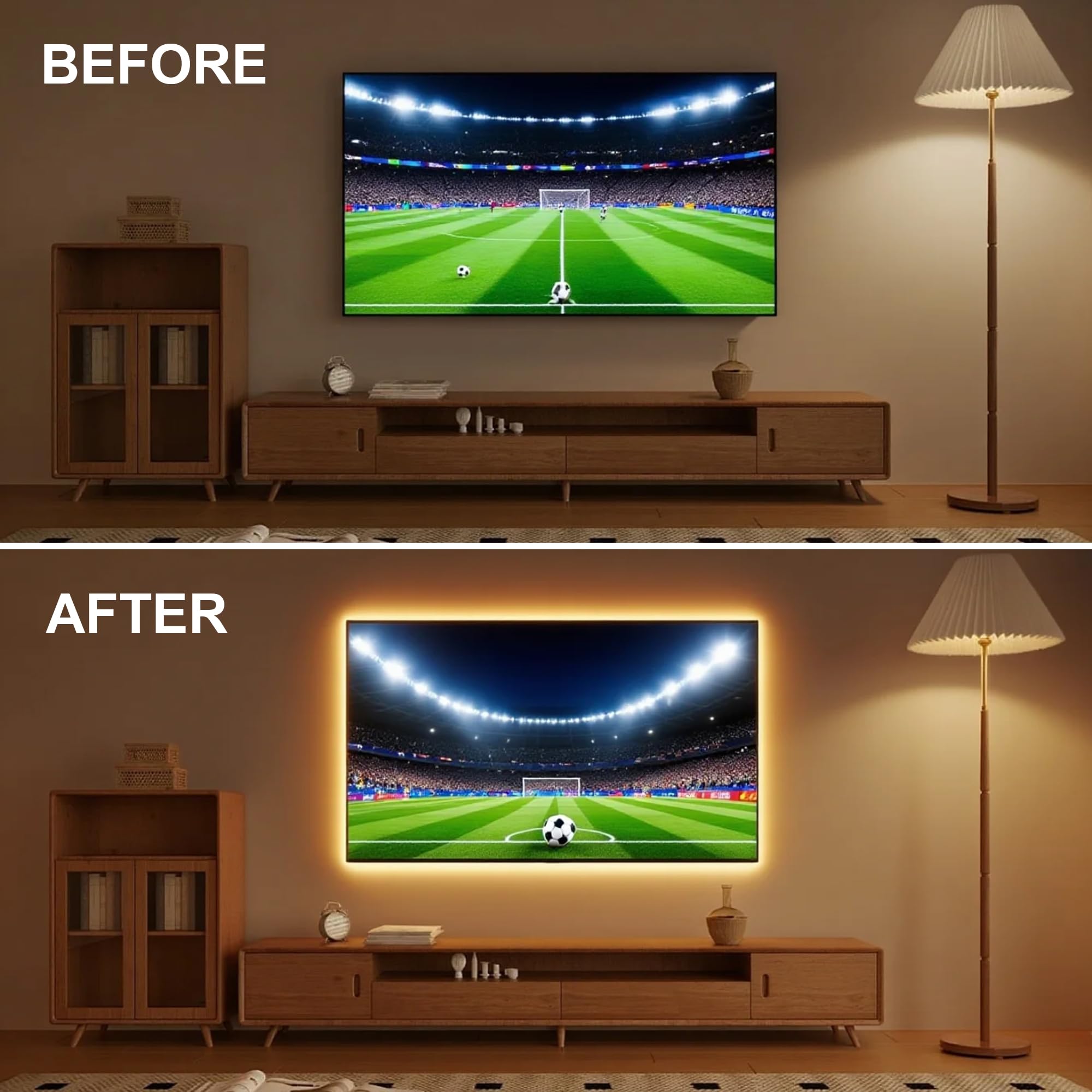 NoxLumina COB strip lights remote control enables easy dimming.