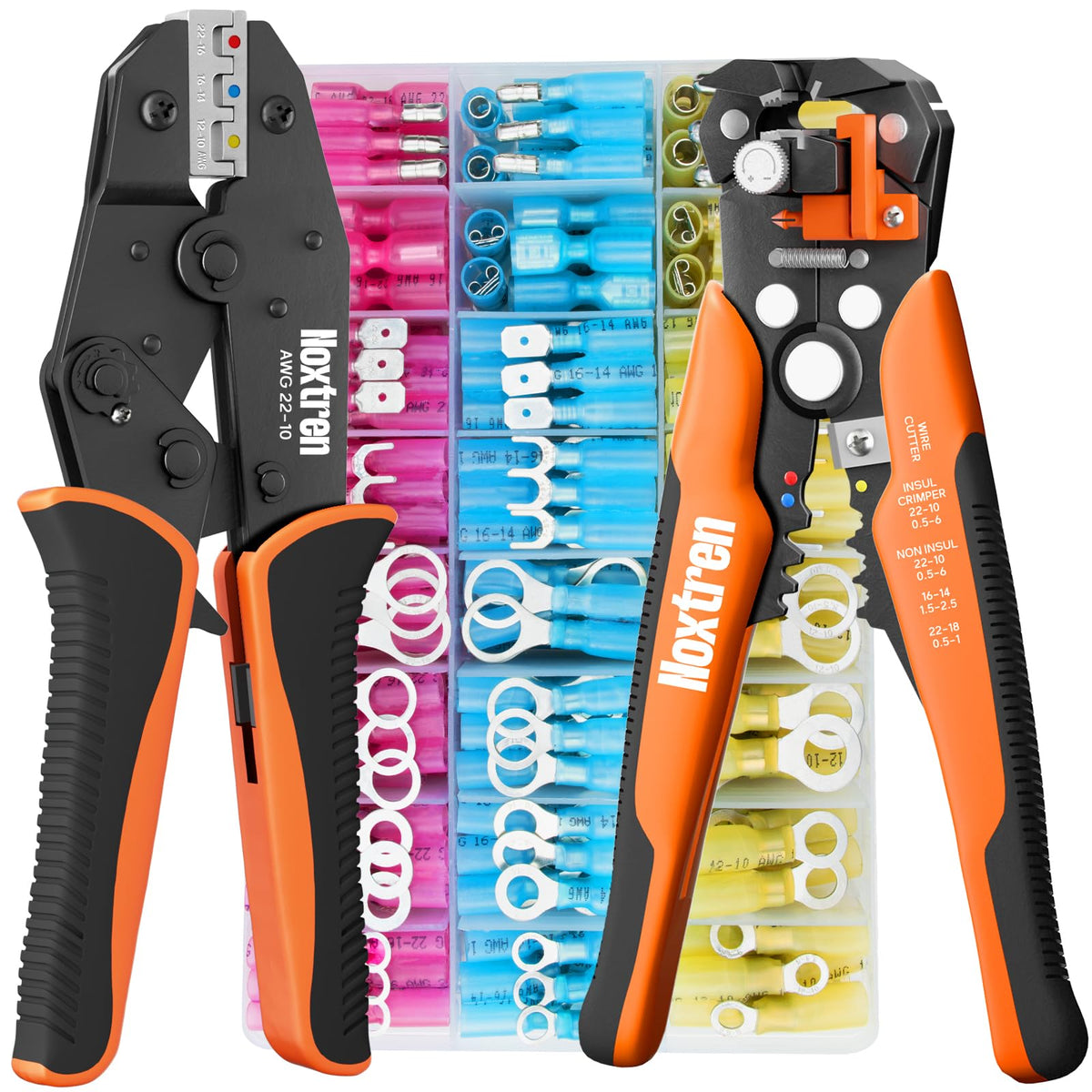 Noxtren crimping tool delivering consistent crimps for automotive and marine wiring.