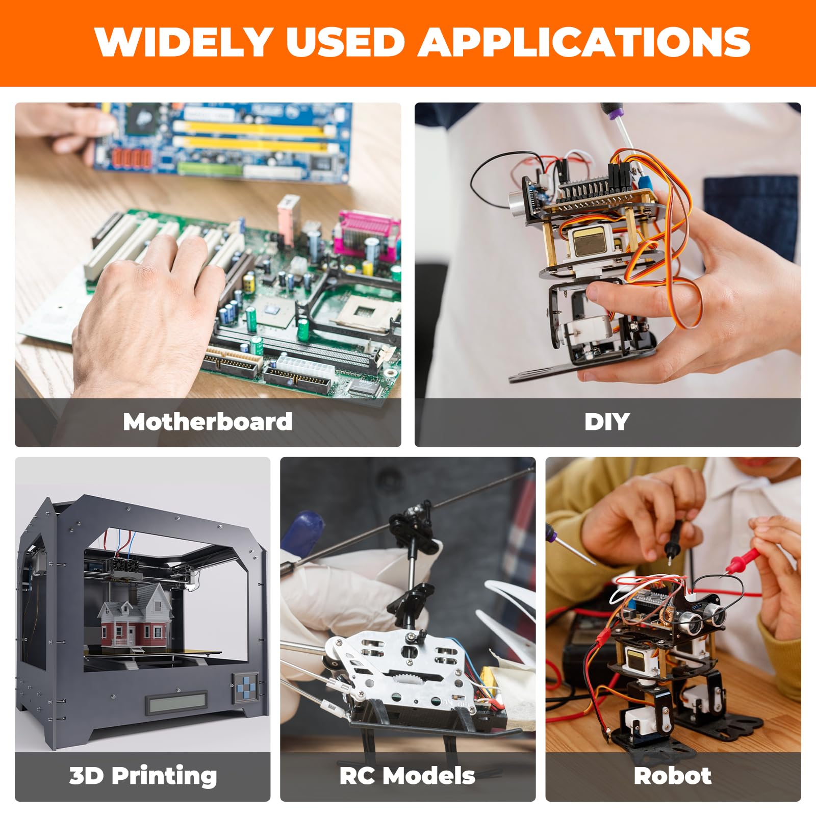 Noxtren ribbon cable and wires arranged for versatile AWG28–18 projects