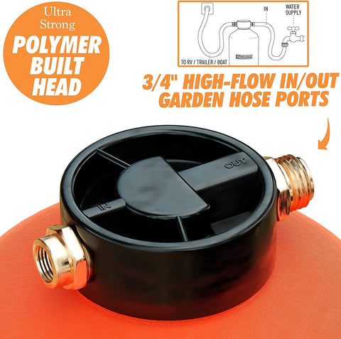 NPGLOBAL portable softener with sturdy base ensures stability during use.