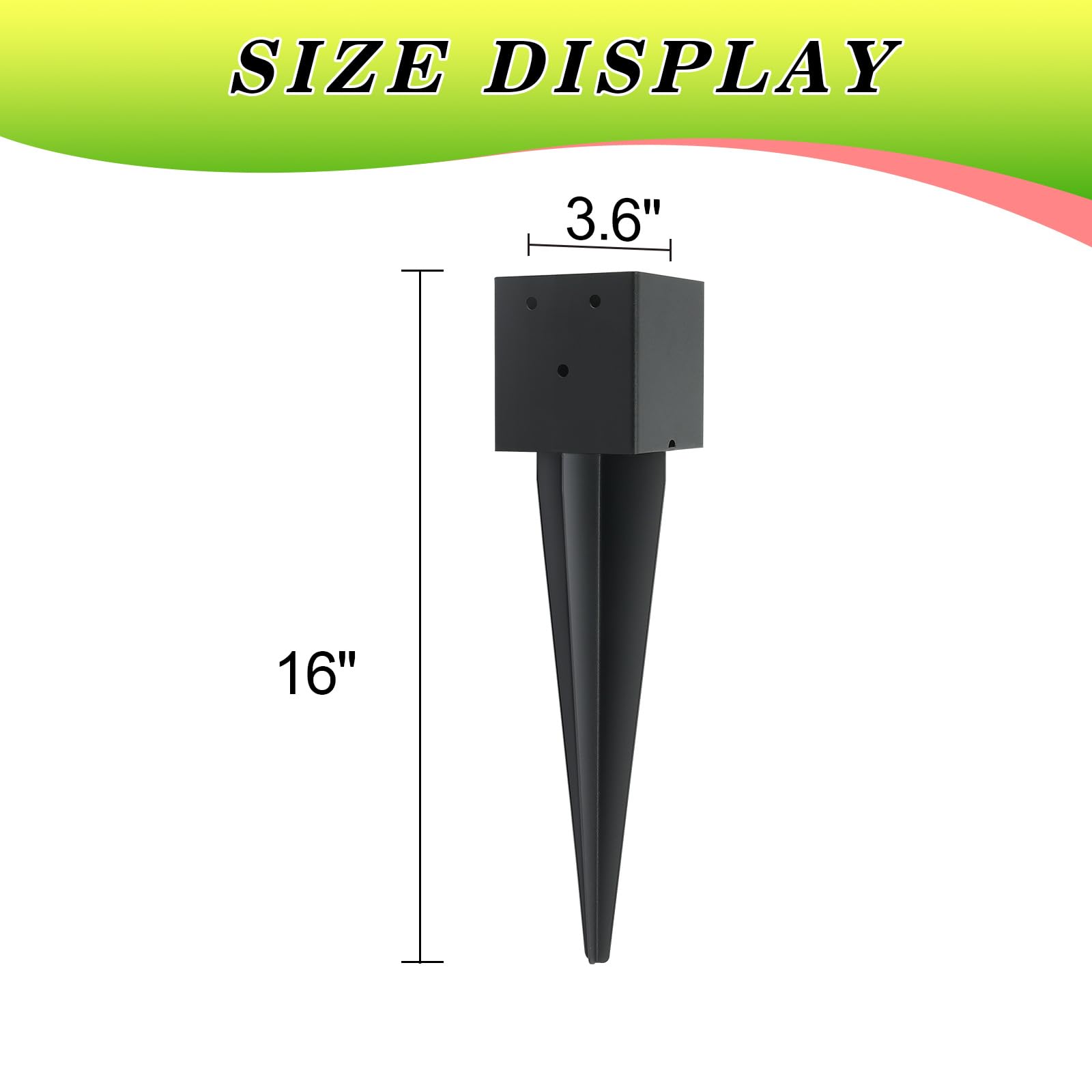 Nrspp fence post anchor lower 12-inch portion offers solid ground grip