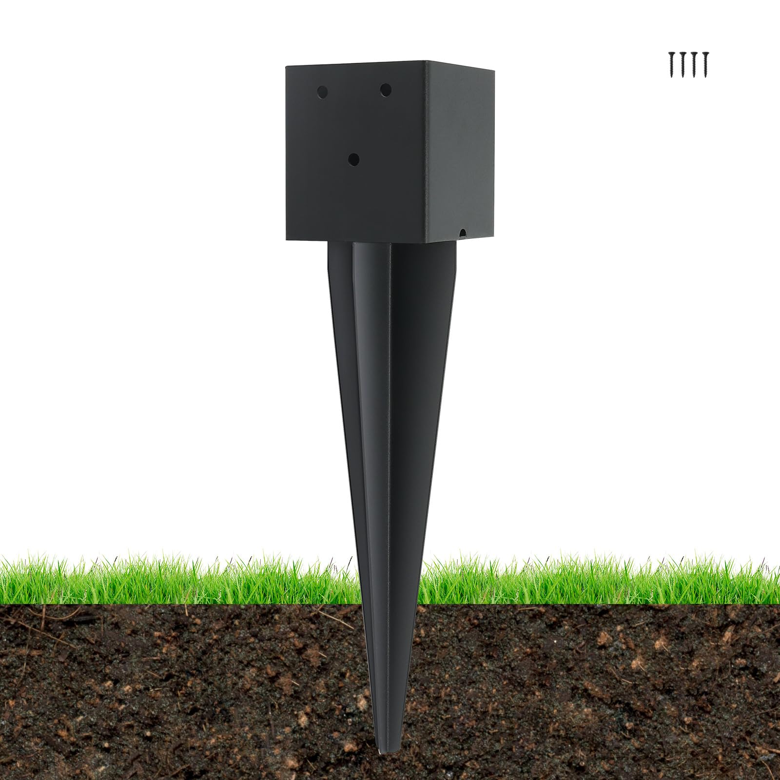 Nrspp fence post anchor upper 4-inch section provides strong mailbox post support