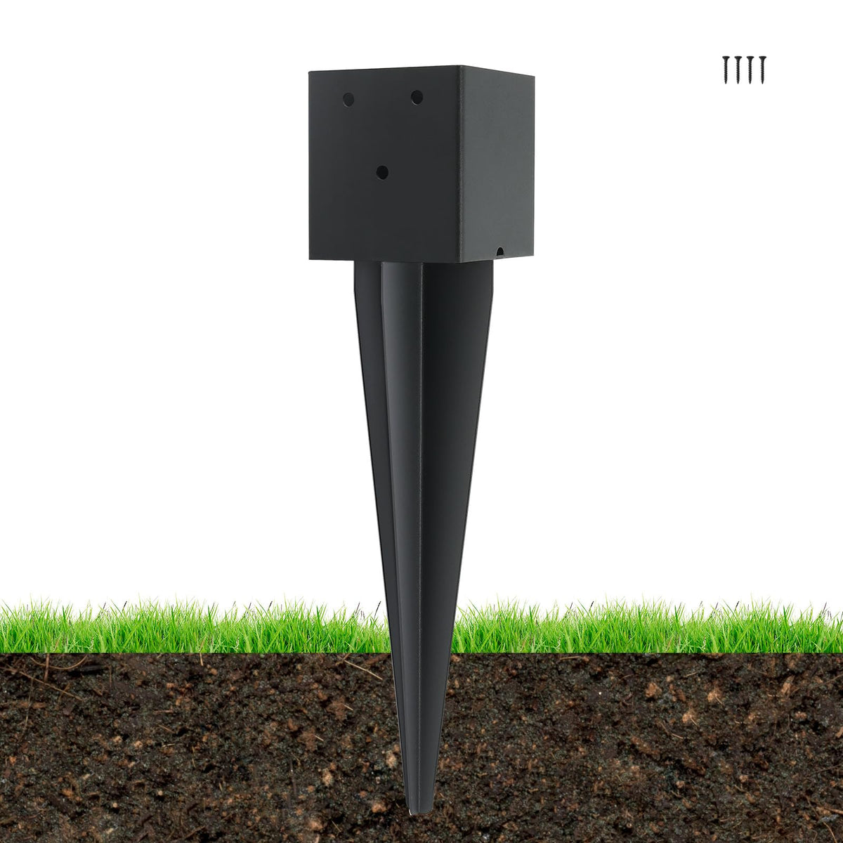 Nrspp fence post anchor upper 4-inch section provides strong mailbox post support