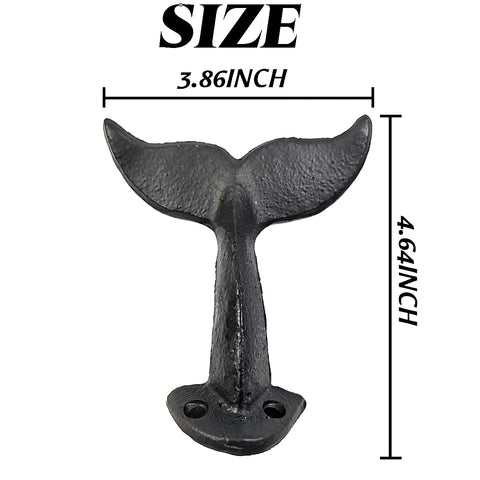 NSBELL cast iron hooks with rustic black finish for durable storage.