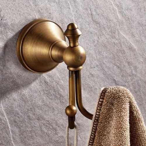 NSCMQSL double-brushed brass hook closeup for towels, robes, or bags.