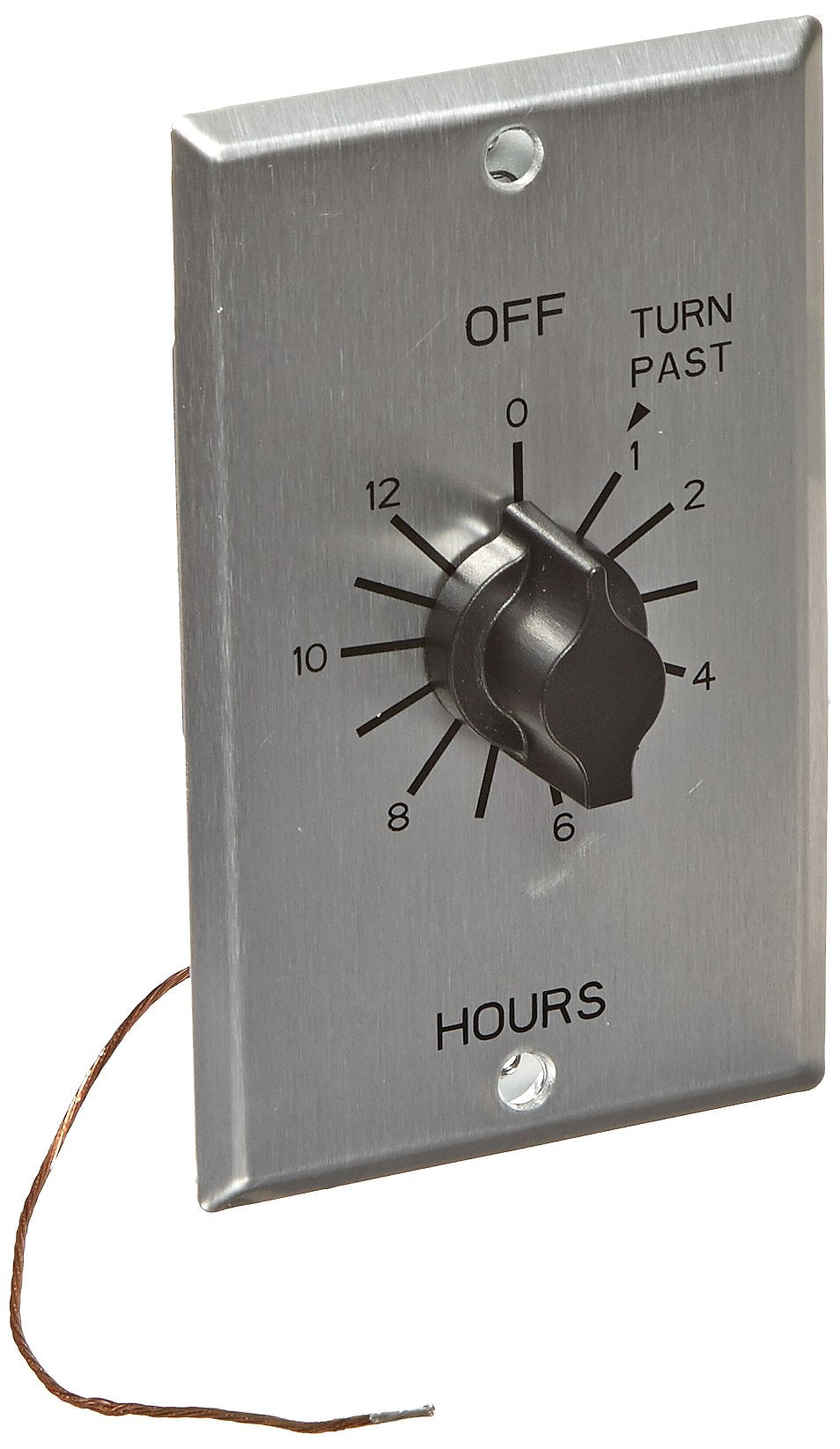 NSI TORK C412H in-wall timer with metal faceplate for automatic shutoff of lights and fans.