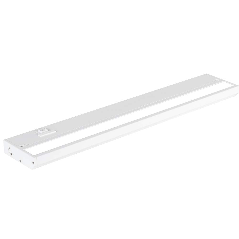 NSL LED under-cabinet light 18in white finish front view for clean task lighting