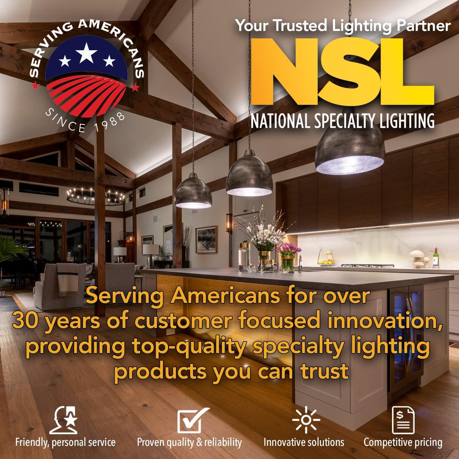 NSL hardwired option for permanent kitchen lighting